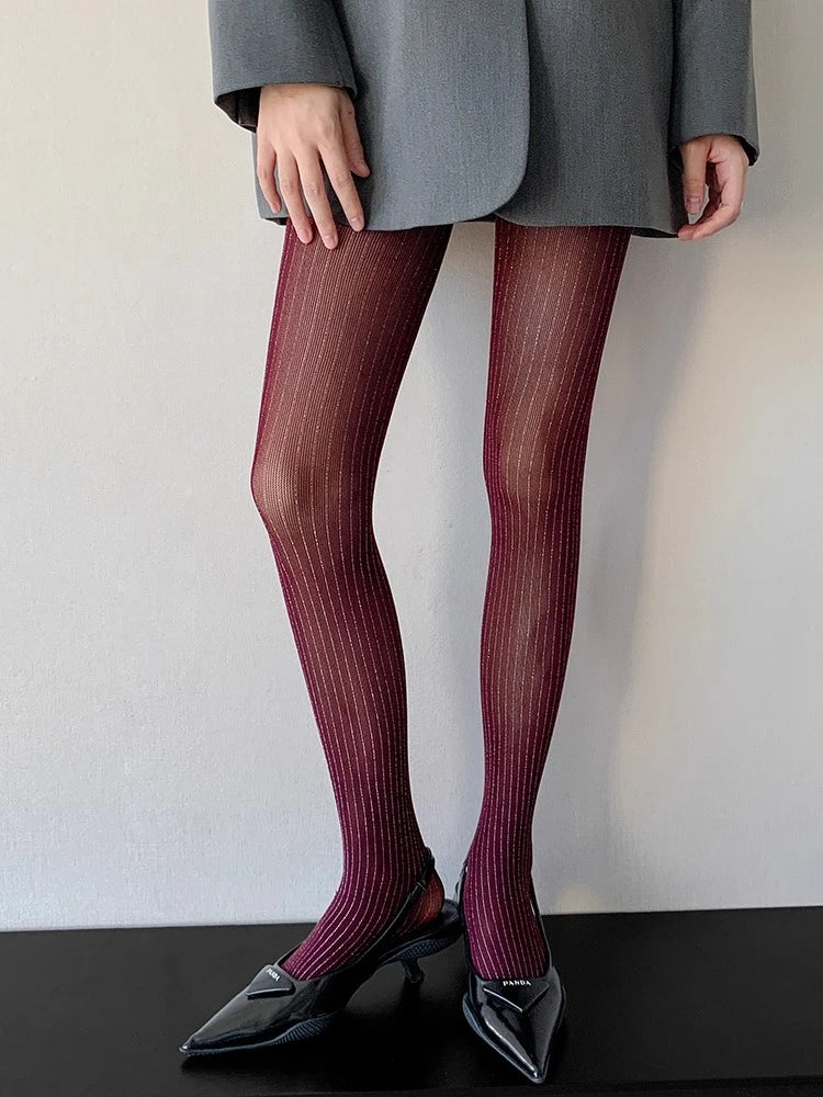 Shiny Nylon Sheer Slimming Pantyhose Tights - 6