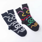 Cotton Blend Rope Pattern Mid Calf Crew Socks