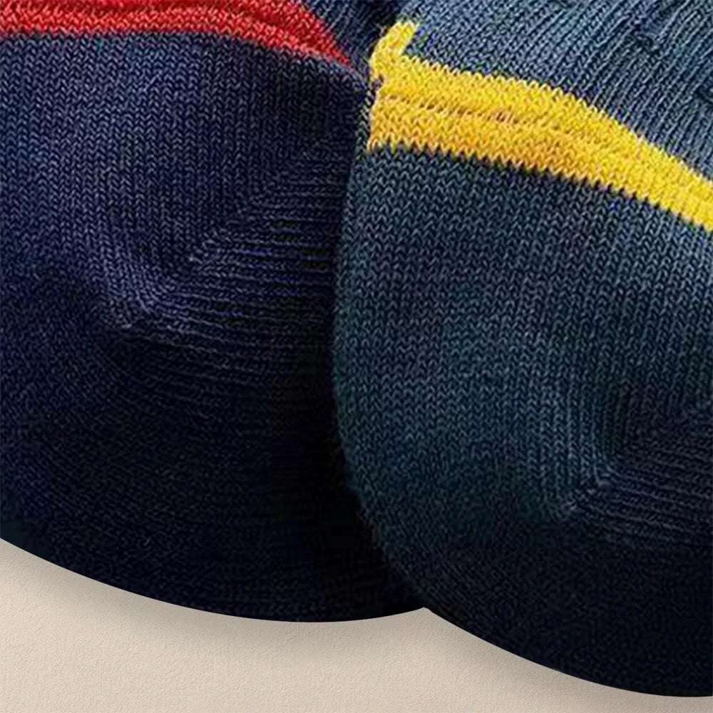 5 Pairs Polyester Blend Crew Socks for Men