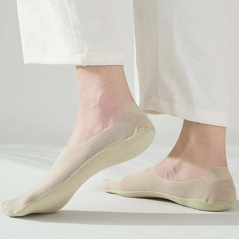5 Pairs Women Cotton Invisible Low Cut No Show Socks - 15