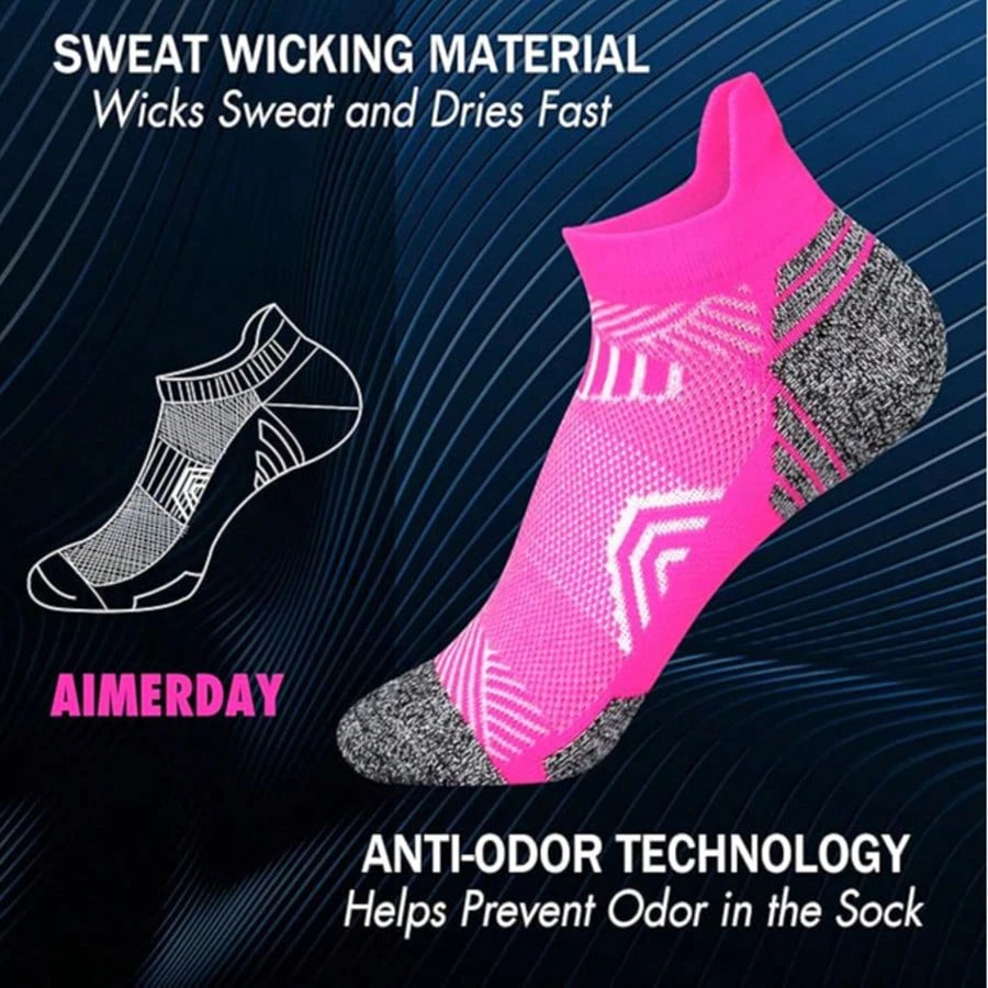 Unisex Polyester Low Cut Ankle Socks 5 Pair Pack