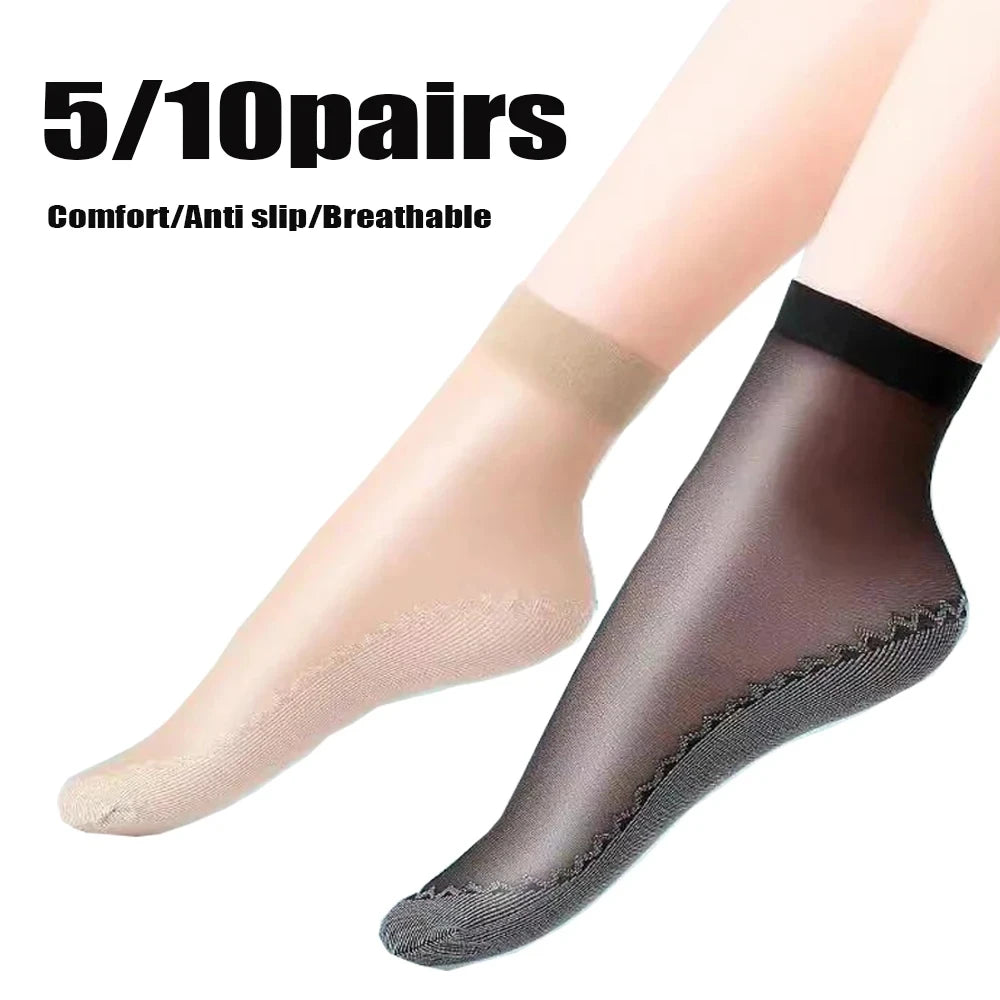 Womens Nylon Breathable Anti Slip Ankle Socks