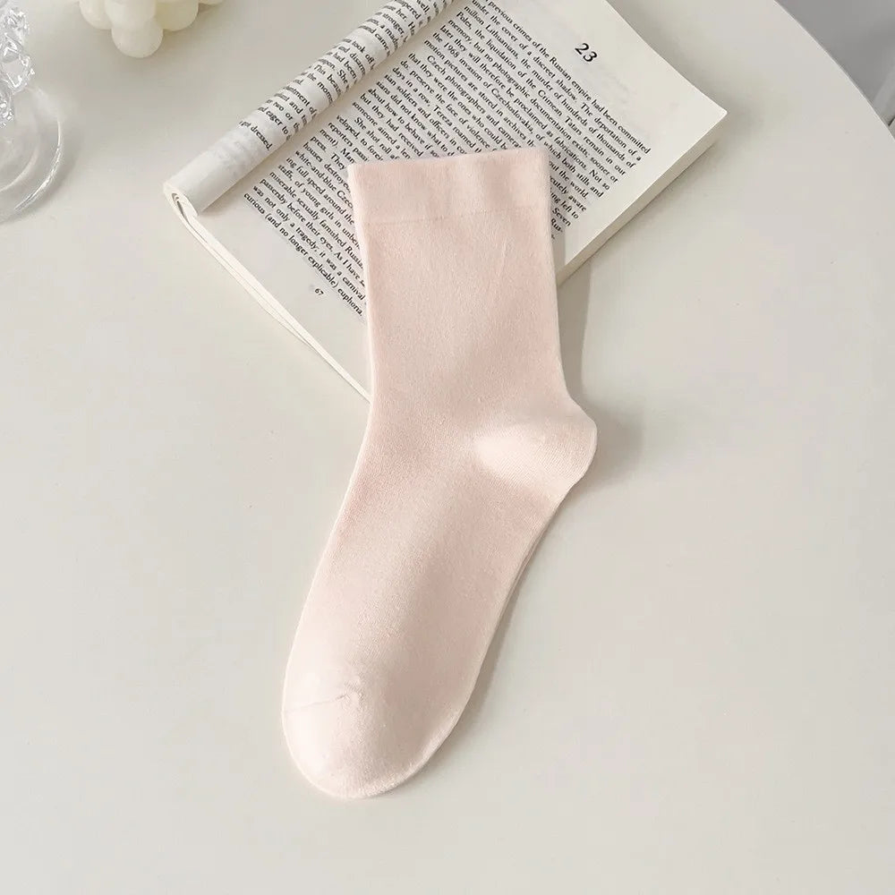 Polyester Blend Middle Tube Casual Socks - 16