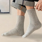 Thick Polyester Elastane Blend Mens Winter Crew Socks
