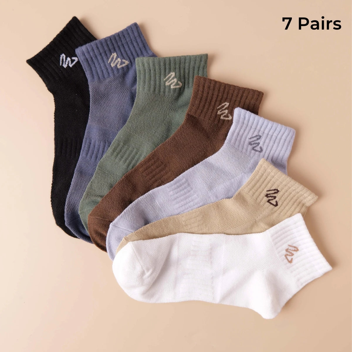 Polyester Elastane Crew Socks Multi Pack