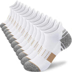 12 Pairs Breathable Polyester Spandex Athletic Sports Socks