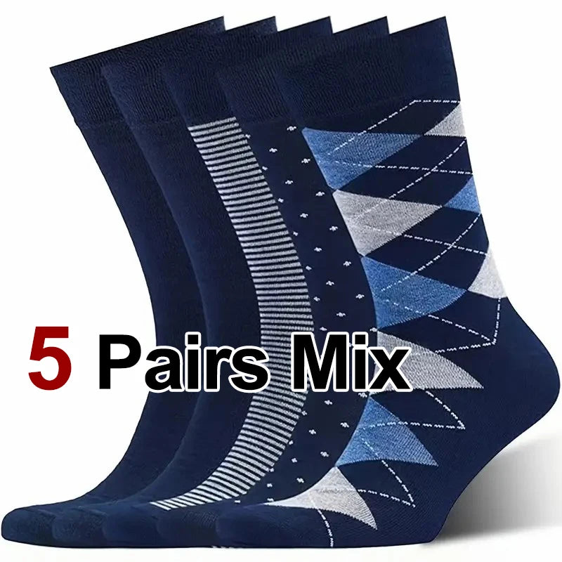 Polyester Elastane Men Business Mid Tube Socks