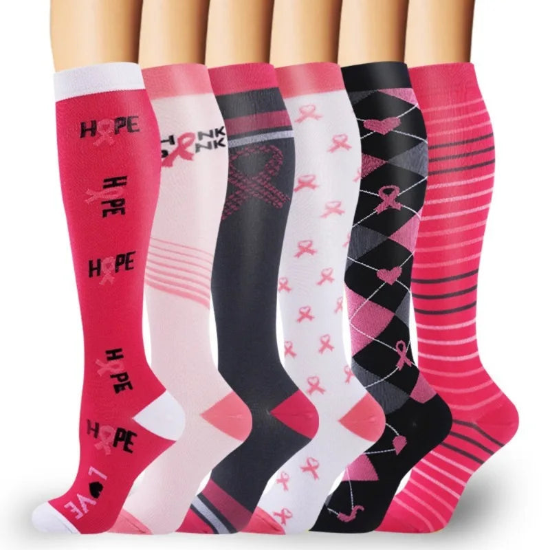 Nylon Polyester Elastane Knee High Compression Socks