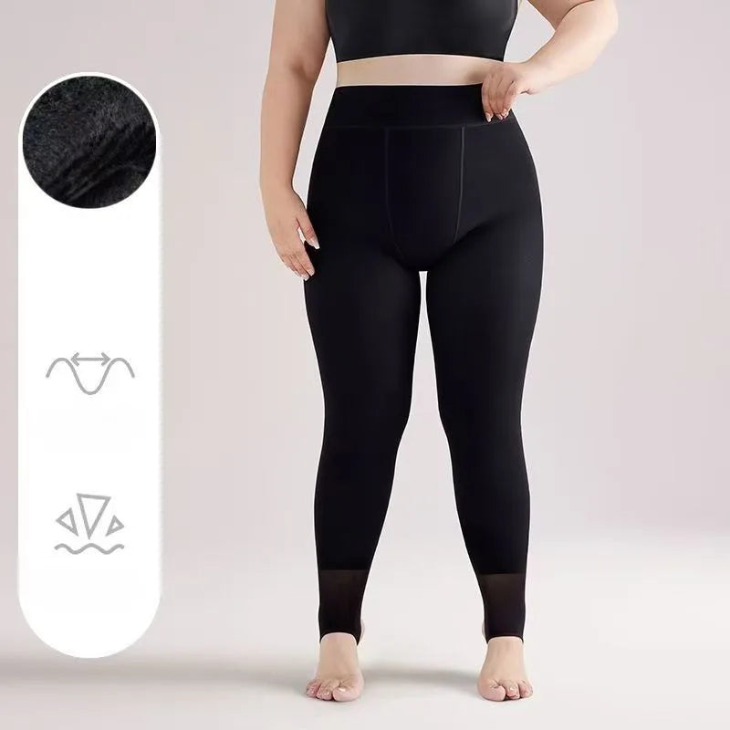 Womens Plus Size Thermal Plush Lined Winter Tights