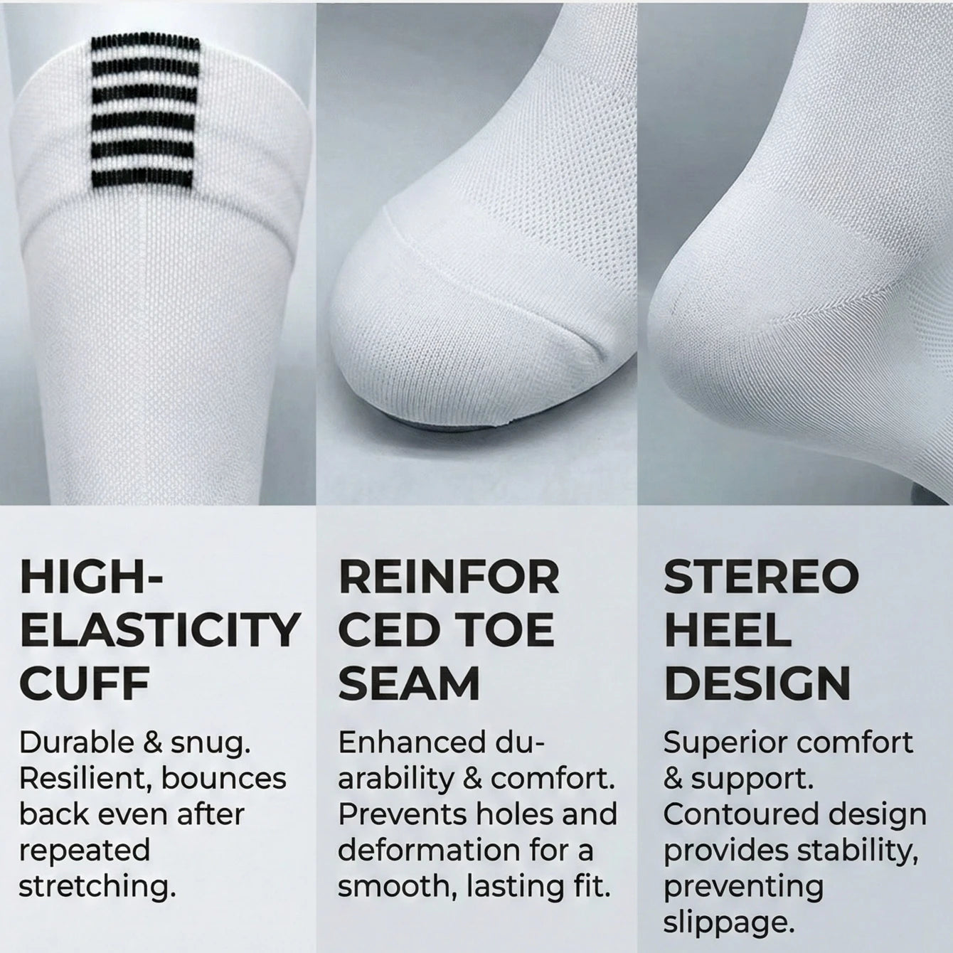 Polyester Elastane Compression Cycling Socks - 3