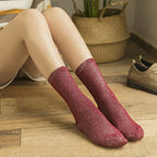 Metallic Knit Women Casual Socks