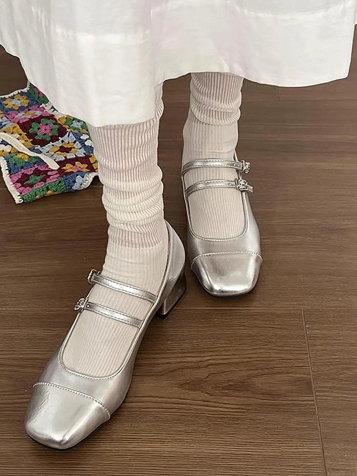Cotton Knit Knee High Socks For Women