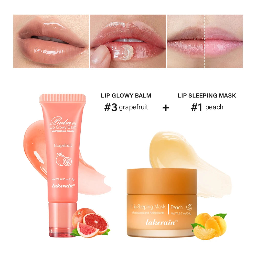 Moisturizing Lip Balm and Sleeping Mask Set - 33