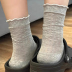 Polyester Elastane Casual Mid Tube Socks