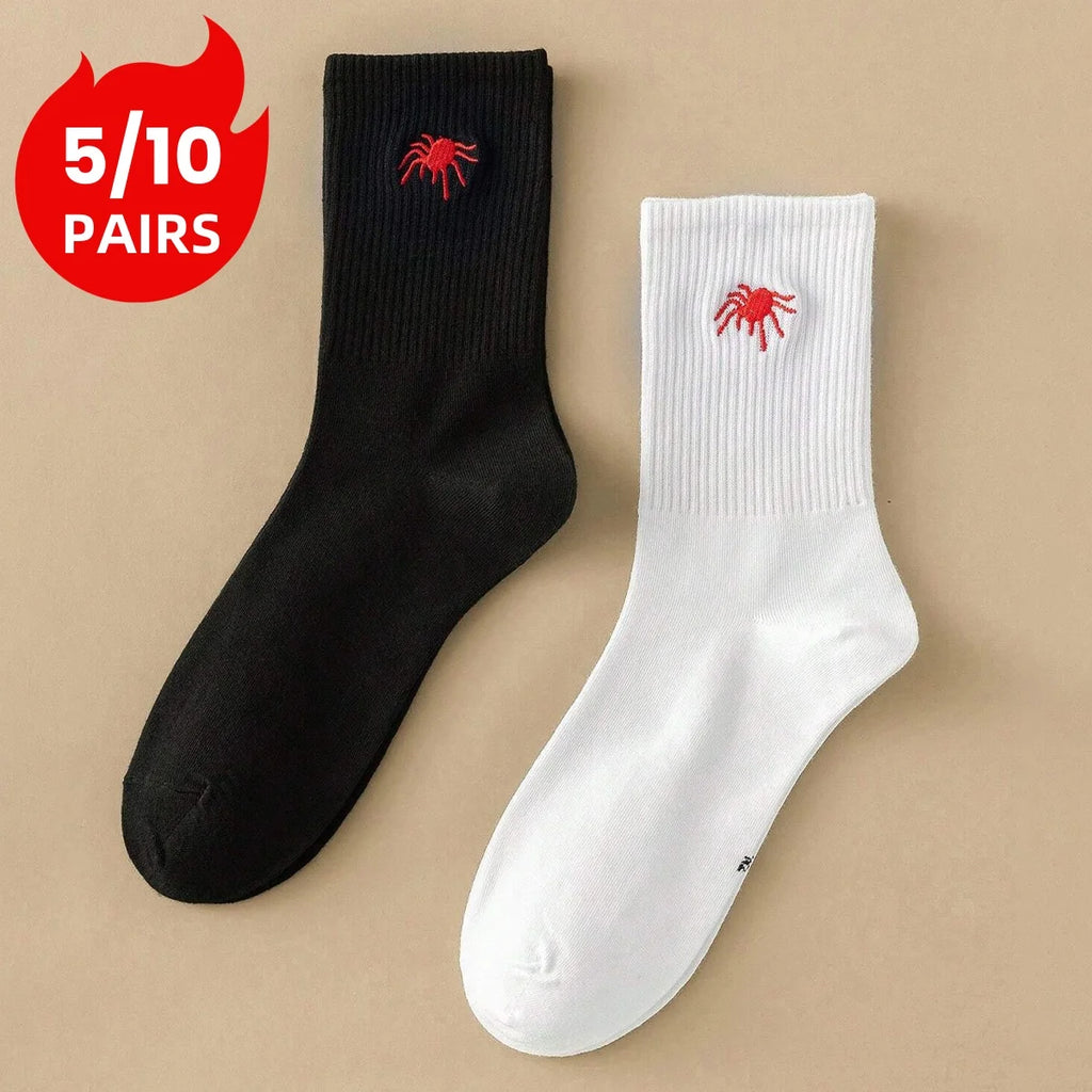 Polyester Elastane Knit Crew Socks