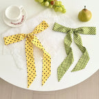 Polka Dot Polyester Long Ribbon Scarf Headband