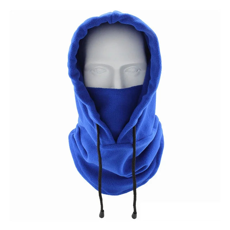 Cotton Polyester Fleece Thermal Hooded Neck Warmer Winter Hat