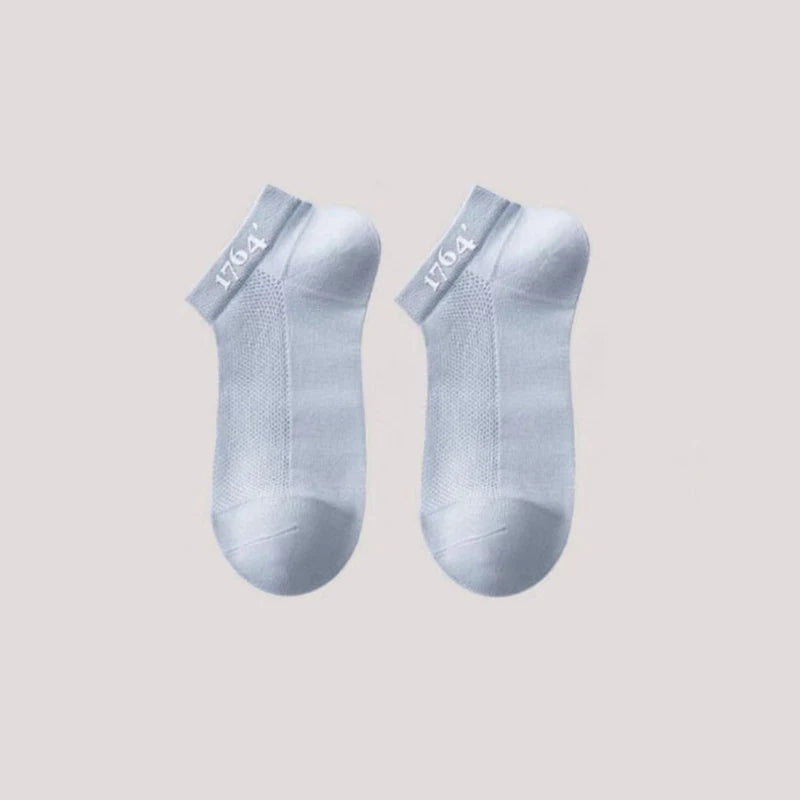10 Pairs Mens Polyester Elastane Breathable Mesh Ankle Socks