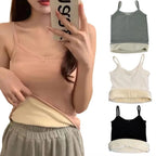 Nylon Sleeveless Velvet Lined Thermal Camisole Tank Top