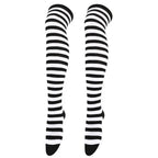 Polyester Spandex Striped Knee High Socks