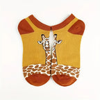 Cotton Giraffe Print Ankle Socks