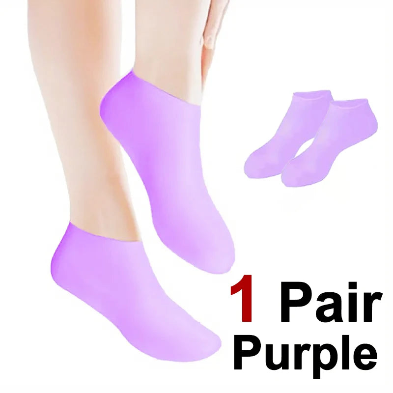 Silicone Moisturizing Socks for Dry Cracked Feet