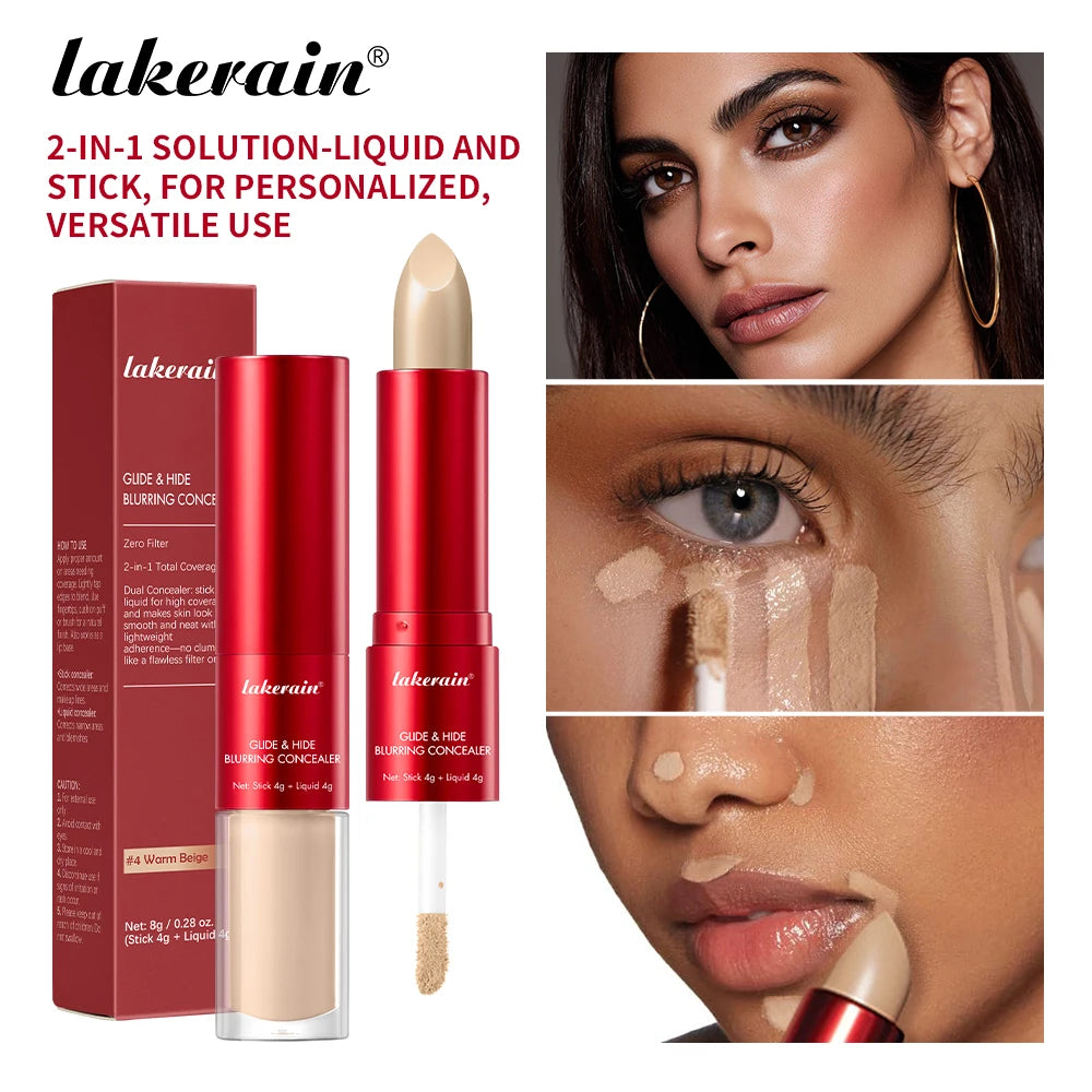 Dual Ended Liquid And Stick Blurring Concealer For Full Face Coverage