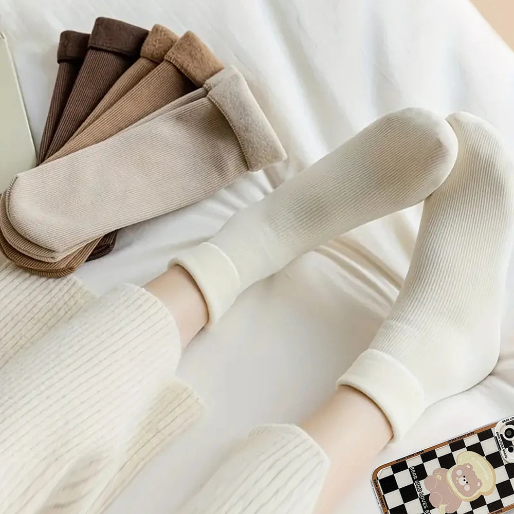 Polyester Elastane Thermal Socks For Women