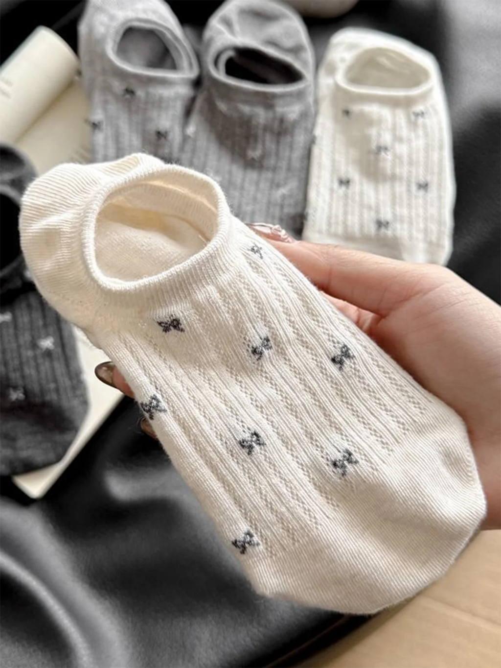 5 Pack Women Polyester Elastane Low Cut Casual Ankle Socks