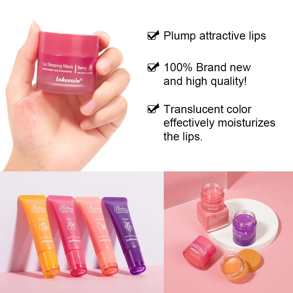 Moisturizing Lip Balm and Sleeping Mask Set