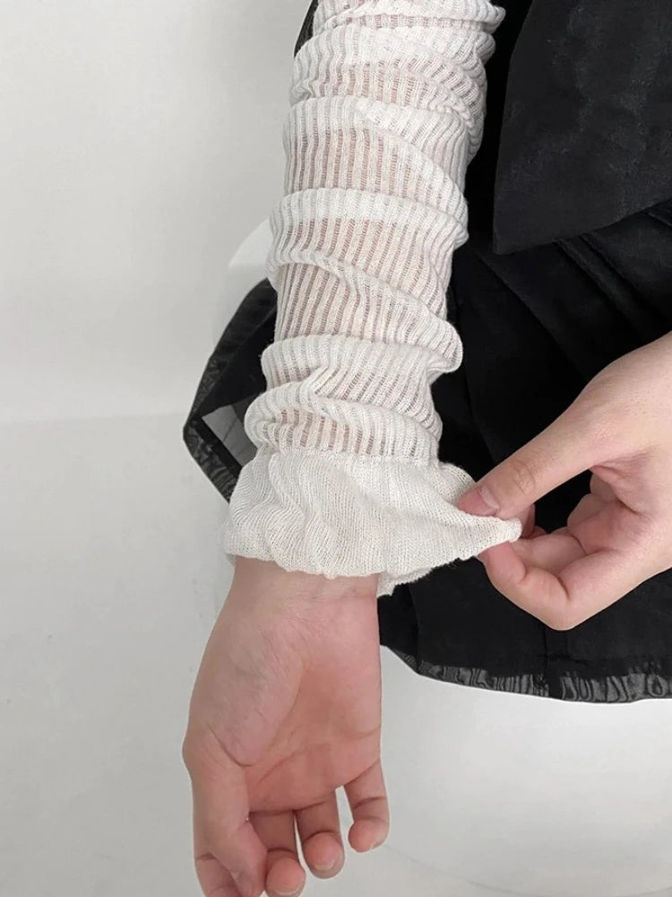 Cotton Polyester Knit Leg Warmers for Women - 3