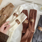 Thickened Polyester Mid Calf Knit Socks