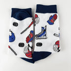 Polyester Blend Ice Hockey Pattern Mid Calf Socks