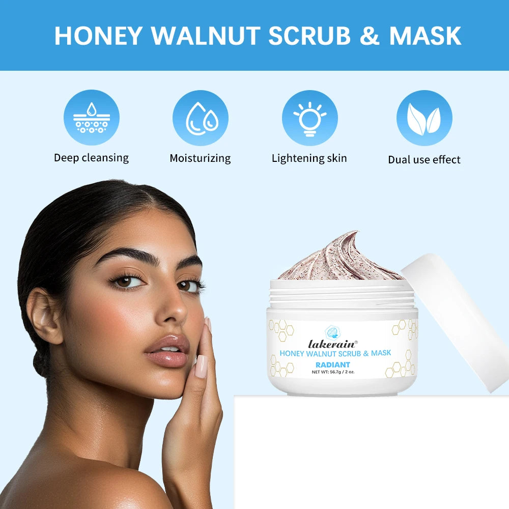 Honey Walnut Facial Scrub and Moisturizing Face Mask - 2