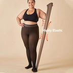 Fleece Lined Translucent Elastic Thermal Tights