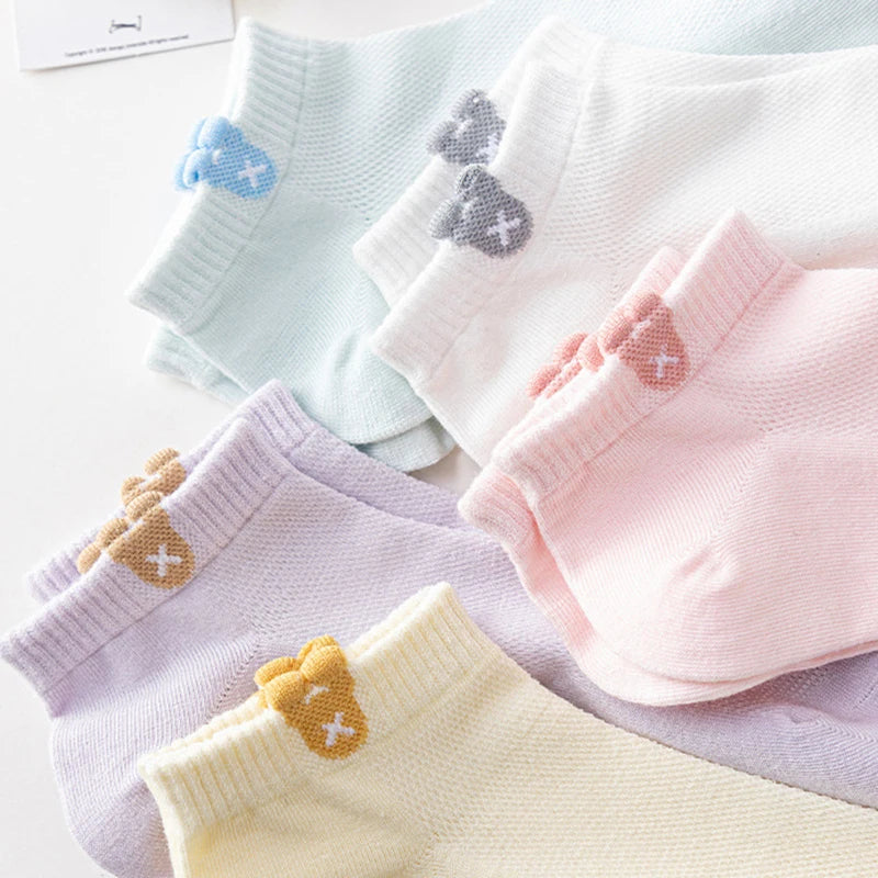 Women Cartoon Knitted Low Tube Casual Socks