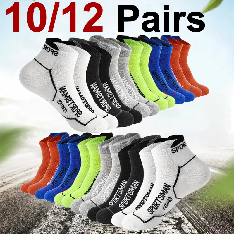 Cotton Polyester Blend Breathable Ankle Sports Socks
