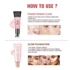 Liquid Face Primer and Glow Foundation Makeup Set