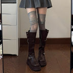Floral Lace Over The Knee Stockings