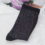Metallic Knit Women Casual Socks