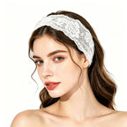 Floral Lace Elastic Headband for Women