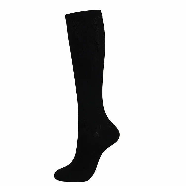 Nylon Spandex Elastic Compression Socks High Tube