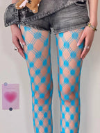 Nylon Elastane Geometric Pattern Fishnet Tights