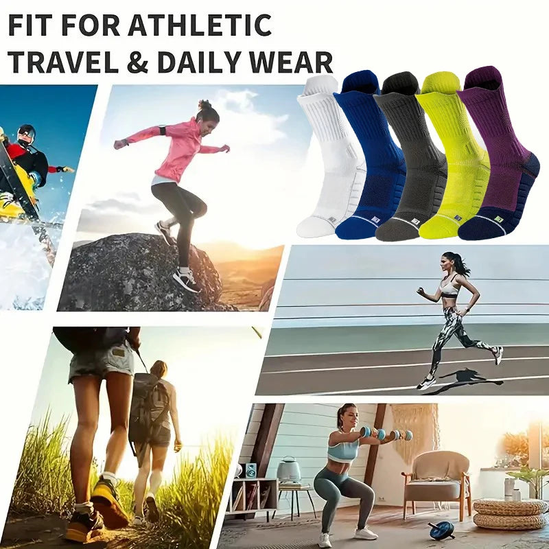 Nylon Spandex Crew Sports Socks for Men