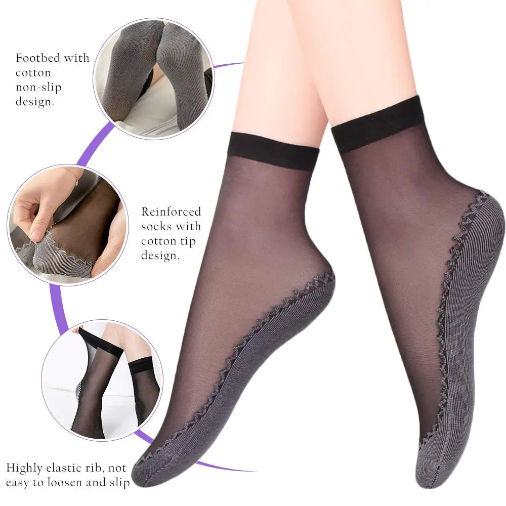 Womens Nylon Breathable Anti Slip Ankle Socks
