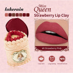 Strawberry Matte Lip Clay Velvet Cream Lipstick