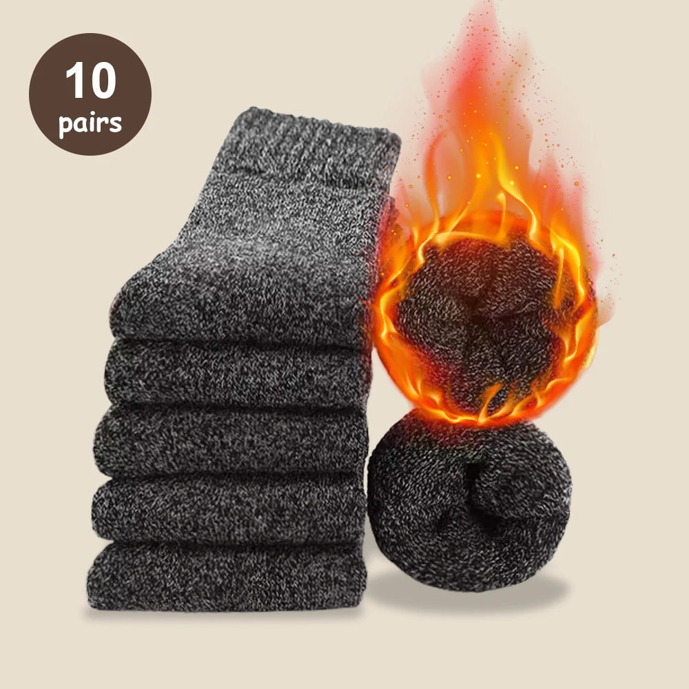 Wool Blend Thermal Crew Socks For Men