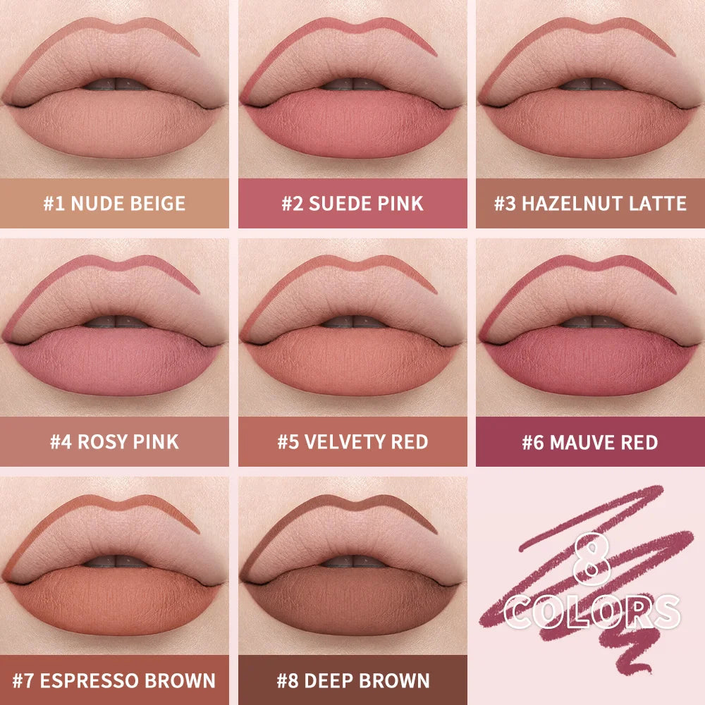 Matte Lip Liner Pencil Waterproof Long Lasting Contour Pen - 2