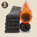 Thick Polyester Elastane Blend Mens Winter Crew Socks