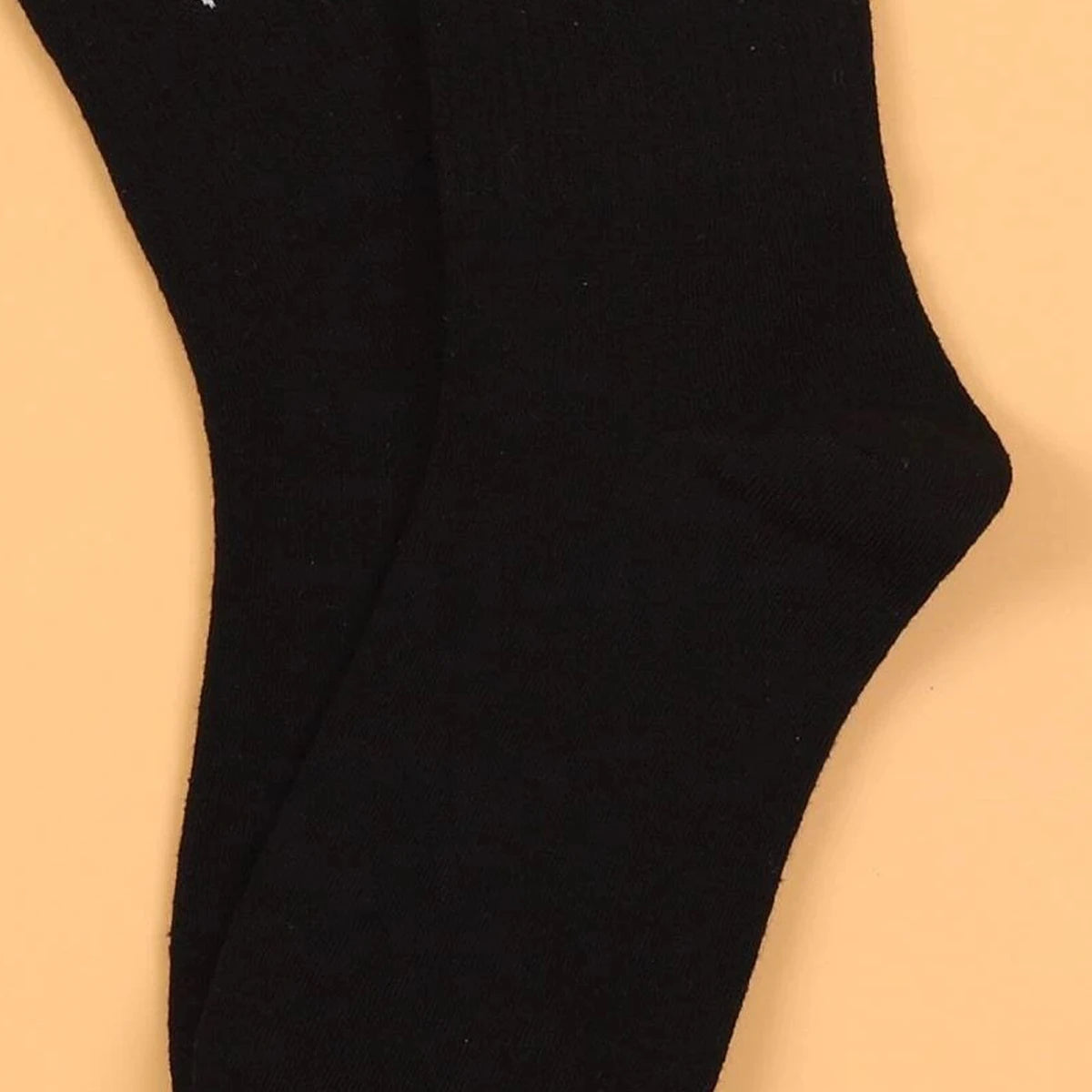 Polyester Elastane Crew Socks Letter Graphic Footwear